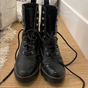 Marc Fisher Black Combat Boots